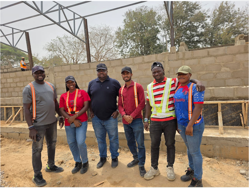 I2M global construction team building a commercial complex in Nigeria